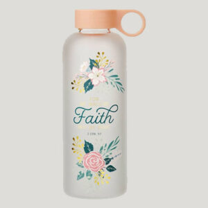 Walk By Faith Glass Water Bottle