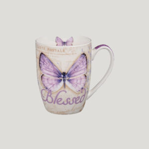 Purple Butterfly Blessed Mug